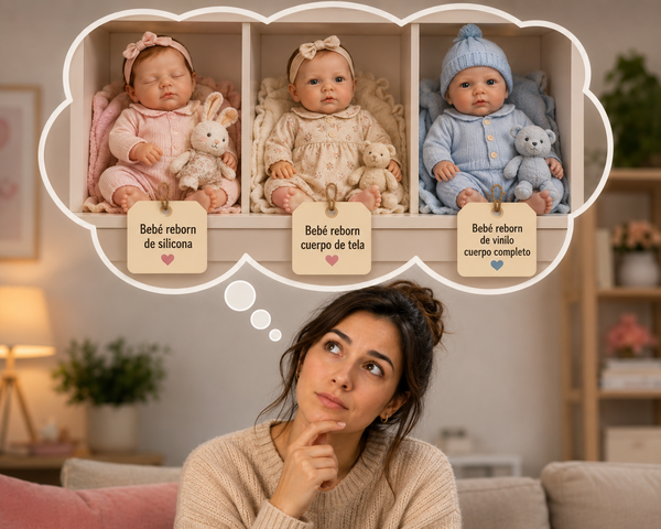 Mujer pensando en bebes hiperreales